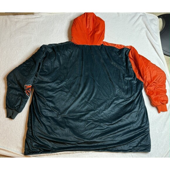 Chicago Bears Hooded FOCO Sherpa Oversized NFL Reversible Hoodie Wearable Adult - Picture 4 of 7